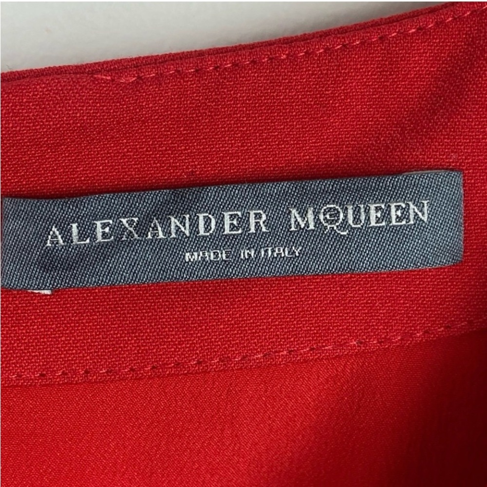 Alexander McQueen Wool Silk Fit Flare Dress 40 - Picture 8 of 8